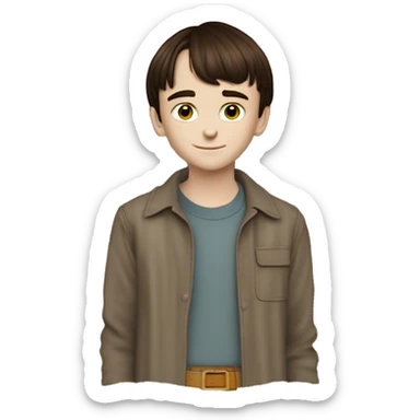 Noah Cameron Schnapp is an American actor. He is best known for his role as Will Byers in the Netflix science fiction horror series Stranger Things. Wikipedi sticker