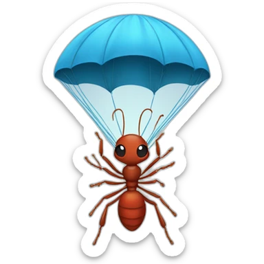 Parachuting ant sticker