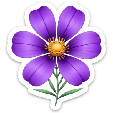 purple flower sticker