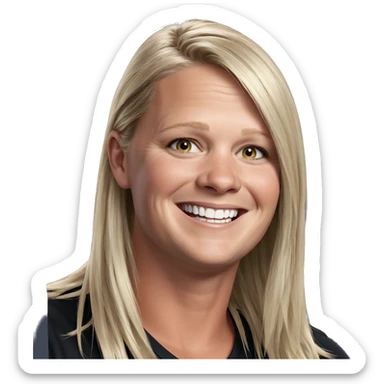 blonde male portrait with smile sticker