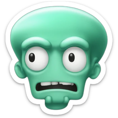 squidward from sponge boy me bobby man sticker