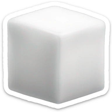 White sugar cube sticker
