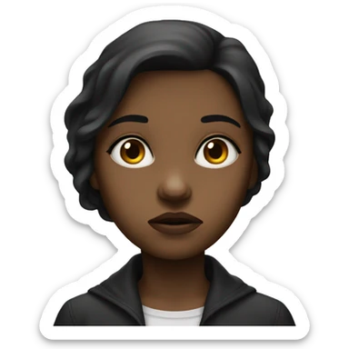 girl with a death stare sticker