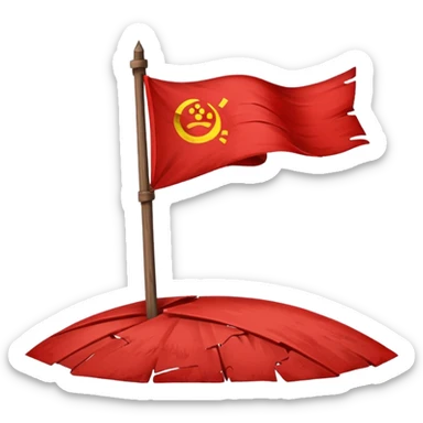 Red flag Northwest background is blue with sun sticker