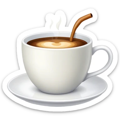 Coffe with milk  sticker