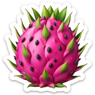 Dragon fruit emoji not spiny  sticker