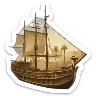 antique port in egypt sticker