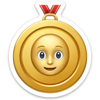 gold 1st place medal sticker