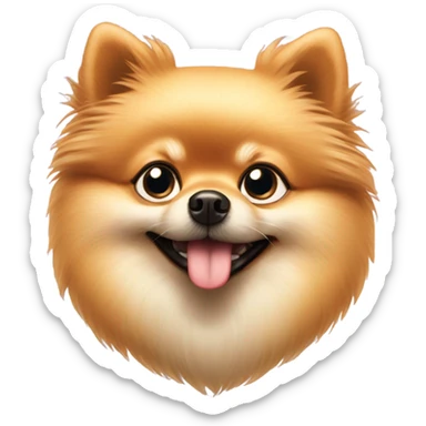pomeranian with hearts for eyes sticker