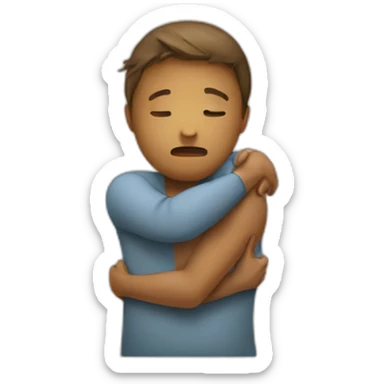 giving a hug sad sticker