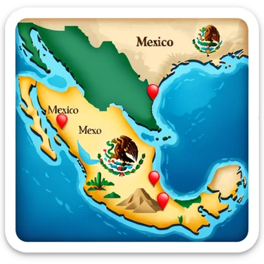 mexico mapa sticker