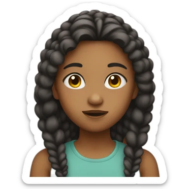 girl gives an opinion sticker