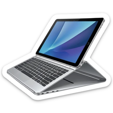 Foldable phone halfway open.Folded paper map with creases.
Foldable laptop or tablet hybrid.






















 sticker