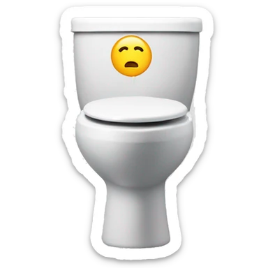 man’s head coming out of a toilet  sticker