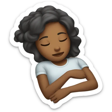Girl sleeping  sticker