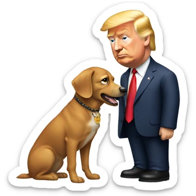 Trump with dog sticker