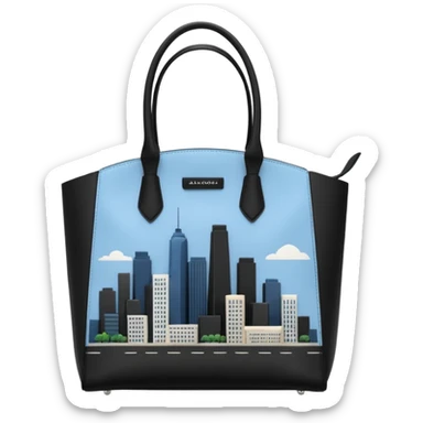 city tote bag from Balenciaga black with straps sticker