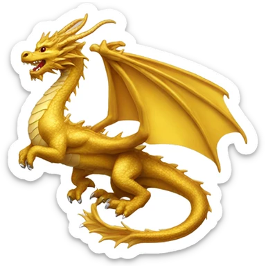 golden dragon sticker