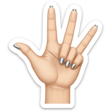 hand making the 'rock on' gesture, heavy metal fan style sticker