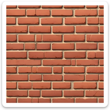 brick wall viewed from the side, perspective view sticker
