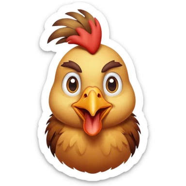 a dumb chicken sticker