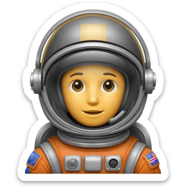 empty dark grey astronaut helmet sticker