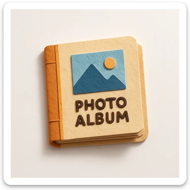 beige photo album sticker