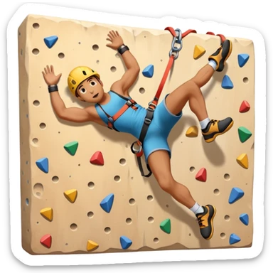 Fall off climbing wall sticker
