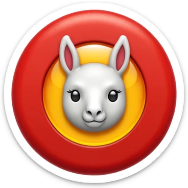 Emoji 3D brillante de un sol rojo con llamas redondeadas y volumen, bordes suaves, iluminación suave. En el centro un círculo blanco con aro rojo y una letra “U” roja en relieve. Estilo emoji iOS, acabado glossy, fondo transparente. sticker