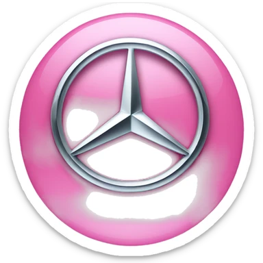 Mercedes logo pink sticker