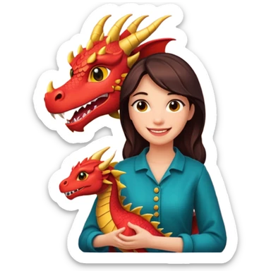 Sara from the dragon puppeteer sun set sara sticker