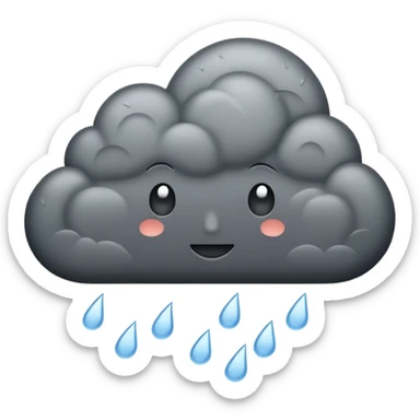 rain cloud sticker