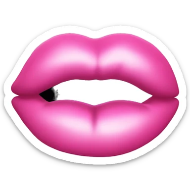 Pink kiss mark sticker