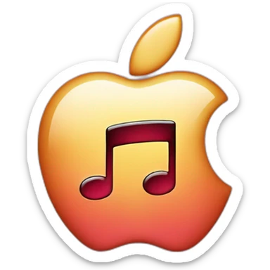 apple music logo sticker