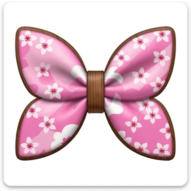 sakura bow with camo pattern sticker