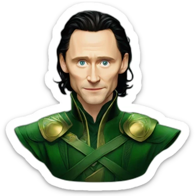 Tom hiddleston as loki sticker