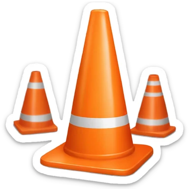orange traffic cone sticker
