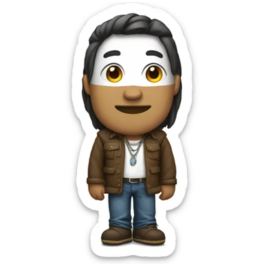 persona con un totem digital sticker