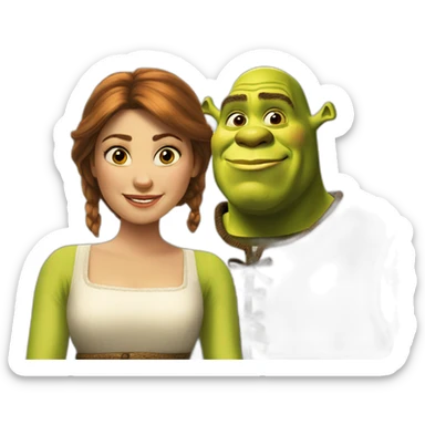 shrek et fiona sticker