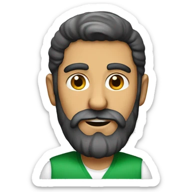 Shady bearded Italian guy  sticker