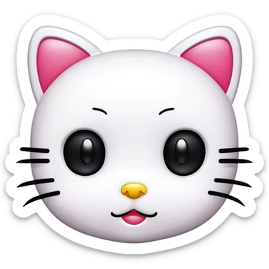  hello Kitty with an eyelash mascara spoolie sticker