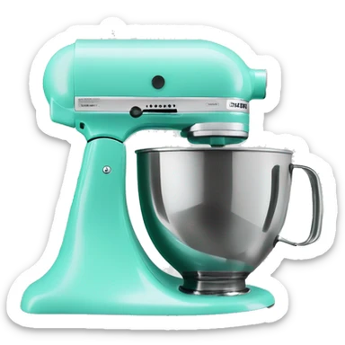 Realistic isolated tiffany blue kitchenaid mixer  sticker