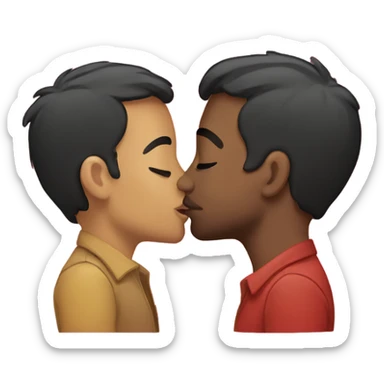 gay kiss sticker