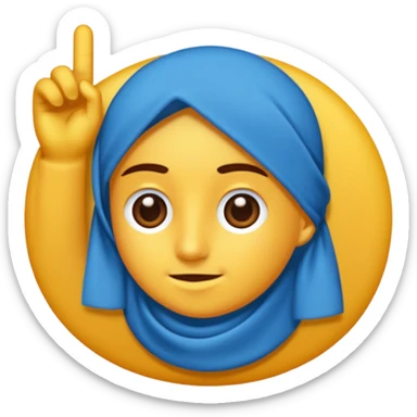 Mavi tik 12 köşeli yuvarlak sticker