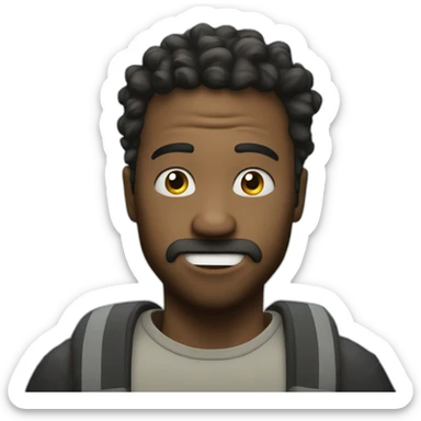 A crazy in a thunderstorm sticker