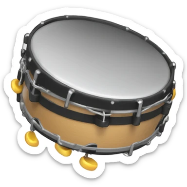 tambourine with metal jingles sticker