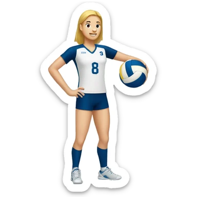 Volleyball player setter sticker
