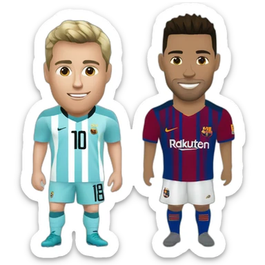 Ronaldo qui se fait taper par messi sticker