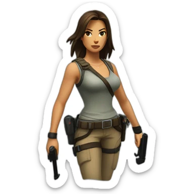 Lara croft cambre sticker