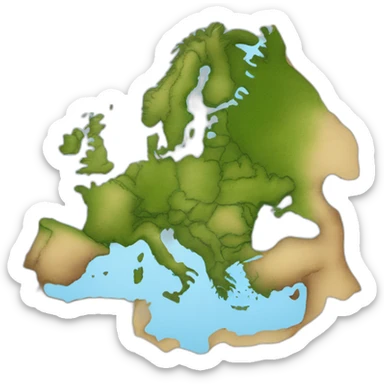 carte de l'europe sans la Turquie sticker